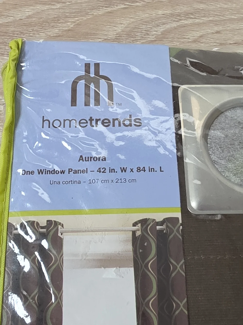 Home Trends 100% Cotton Aurora Lot of 2 Window Panel 42 in x 84 in Brown